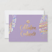 Invitation Accueil PixDezines Mitzvah/couleur d'eau violet (Devant)