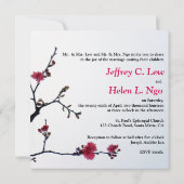 Invitation Accueil Printemps Sakura Double Mariage du bonheur (Dos)