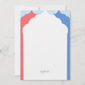 Invitation Accueil rouge et bleu de la Force aérienne (Dos)