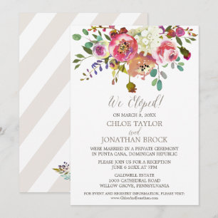 Invitation Accueil simple Bouquet d'aquarelle