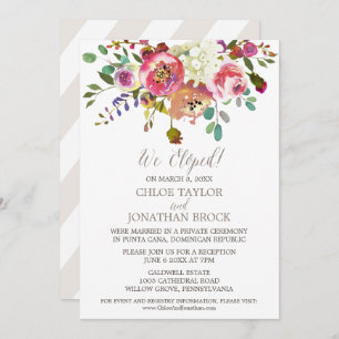 Invitation Accueil simple Bouquet d'aquarelle