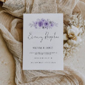 Invitation Accueil Soirée Mini Et Élégante Violet