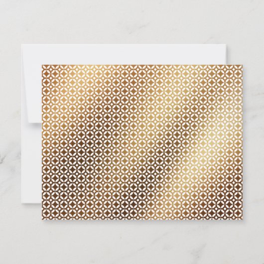 Invitation Accueil Sweet Home Écriture manuscrite Gold Motif (Dos)