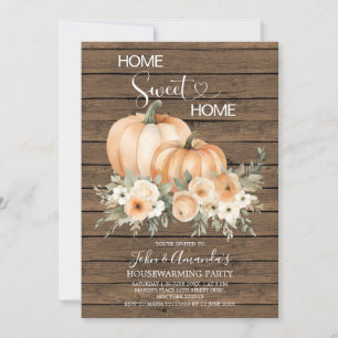 Invitation Accueil Sweet Home Rustic Wood Houseécher Party