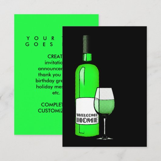 Invitation accueil vin (Devant / Derrière)