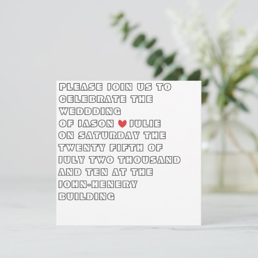 Invitation Ace (Debout devant)