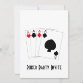 Invitation Aces Design Poker Party (Devant)