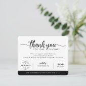 Invitation Acheter un Merci de logo personnalisé d'entreprise (Debout devant)