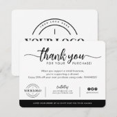 Invitation Acheter un Merci de logo personnalisé d'entreprise (Devant / Derrière)