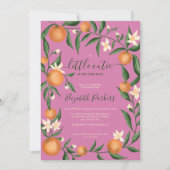 Invitation Acitrus botanique orange petite cutie rose (Devant)
