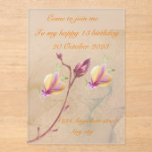 Invitation Acrylique (Recto)