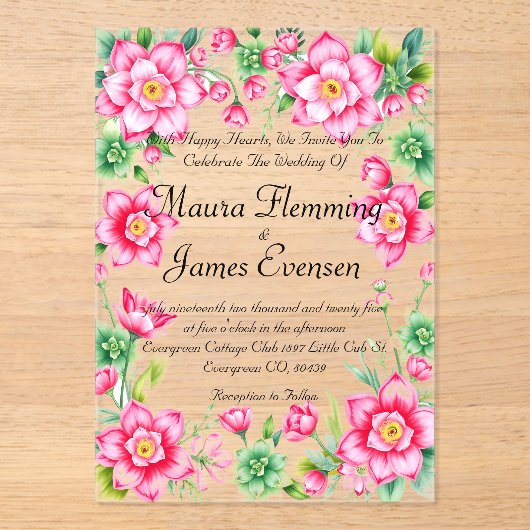 Invitation Acrylique (Recto)