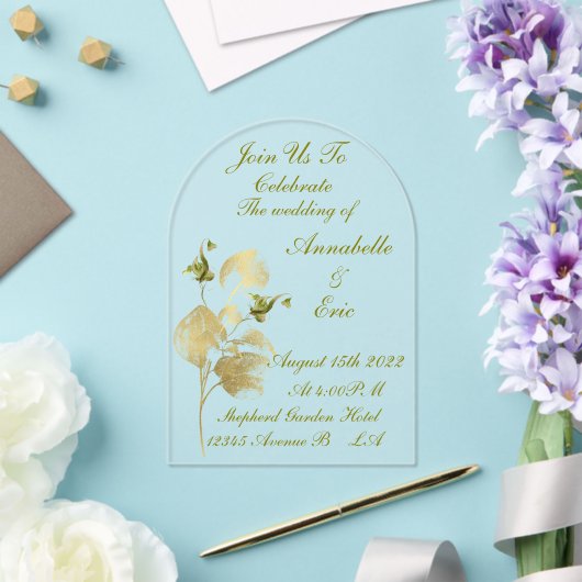 Invitation acrylique (Insitu (Mariage))