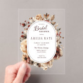 Invitation Acrylique Boho Floral Fête des mariées (In situ (ordinateur de poche))