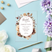 Invitation Acrylique Boho Floral Fête des mariées (Insitu (Mariage))