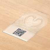 Invitation Acrylique Code QR mariage (Poser)