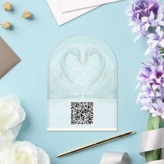 Invitation Acrylique Code QR mariage (Insitu (Mariage))