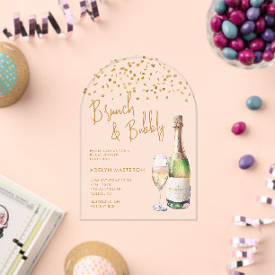 Invitation Acrylique de Brunch et Bubbly