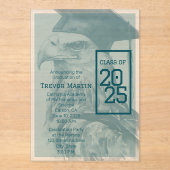 Invitation acrylique de Faire-part de diplôme uniq (Recto)