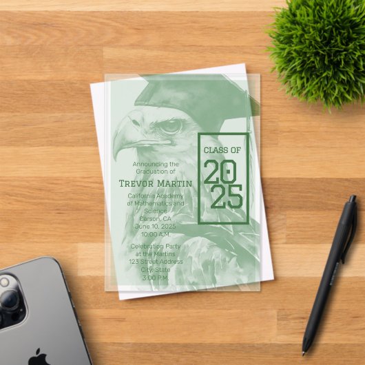 Invitation acrylique de Faire-part de diplôme uniq (Insitu (Carte d'invitation))