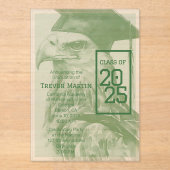 Invitation acrylique de Faire-part de diplôme uniq (Recto)