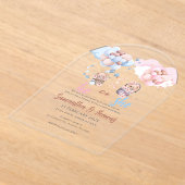 Invitation acrylique de la révélation de genre (Poser)