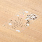 Invitation acrylique de révélation de genre (Poser)