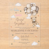 Invitation acrylique de révélation de genre (Recto)