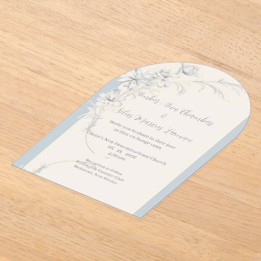 Invitation Acrylique Froide Arché Floral (Poser)