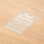 Invitation Acrylique Frosted Rectangulaire De 15 M (Poser)