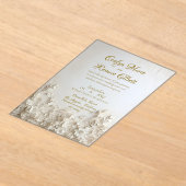 Invitation Acrylique Frosted Romantiquement Élégan (Poser)