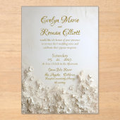 Invitation Acrylique Frosted Romantiquement Élégan (Recto)