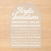 Invitation Acrylique Gravée Premium 40 Mil (Recto)