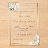 Invitation Acrylique Mariage Boho Espagnol (Recto)