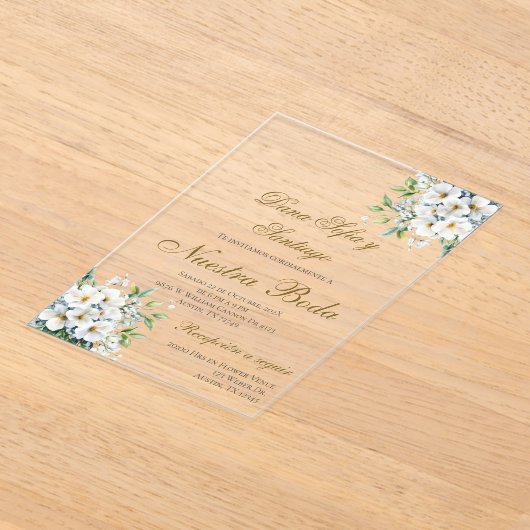 Invitation Acrylique Mariage Boho Espagnol (Poser)