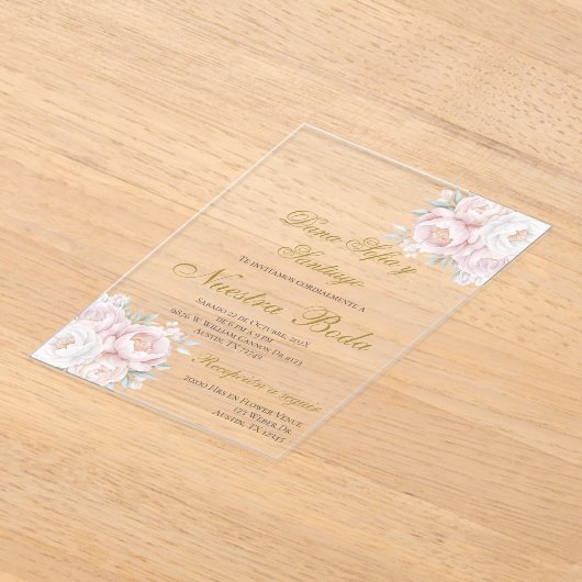 Invitation Acrylique Mariage Boho Espagnol (Poser)