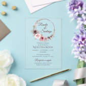 Invitation Acrylique Mariage Boho Espagnol (Insitu (Mariage))