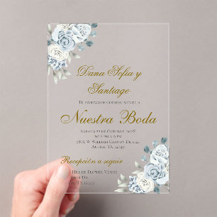 Invitation Acrylique Mariage Boho Espagnol