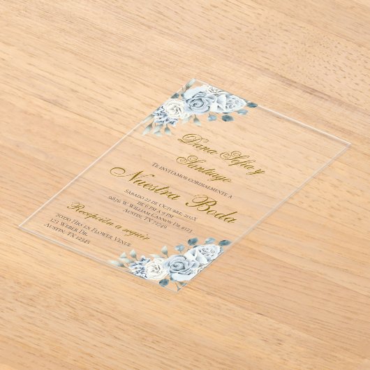 Invitation Acrylique Mariage Boho Espagnol (Poser)