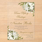 Invitation Acrylique Mariage Boho Espagnol (Recto)
