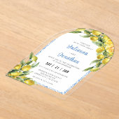 Invitation Acrylique Mariage Citron Italienne (Poser)