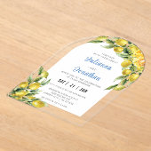 Invitation Acrylique Mariage Citron Italienne (Poser)
