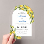 Invitation Acrylique Mariage Citron Italienne (In situ (ordinateur de poche))