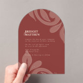 Invitation Acrylique Mariage classique Damask Gren (In situ (ordinateur de poche))