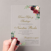 Invitation Acrylique Mariage de Bourgogne (In situ (ordinateur de poche))