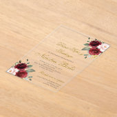 Invitation Acrylique Mariage de Bourgogne (Poser)