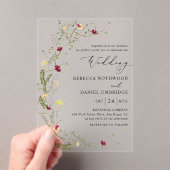 Invitation Acrylique Mariage de germe florale (In situ (ordinateur de poche))