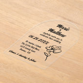 Invitation Acrylique Mariage Florale classique et (Poser)