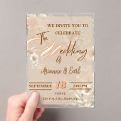 Invitation acrylique Mariage florale élégante (In situ (ordinateur de poche))