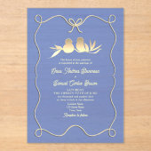 Invitation Acrylique Mariage Tirée À La Main (Recto)